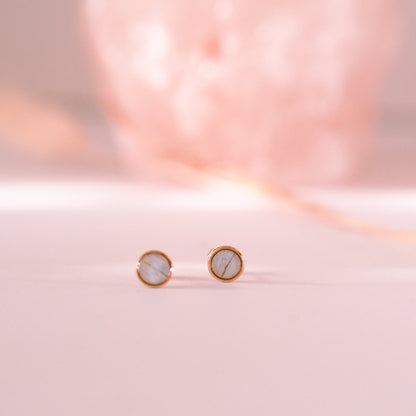 "Garden Love" - Ohrstecker mit echten Blüten, 14k Goldfilled, 8mm