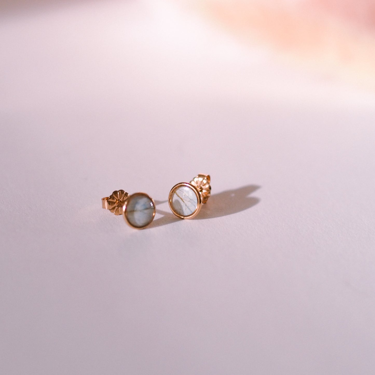 "Garden Love" - Ohrstecker mit echten Blüten, 14k Goldfilled, 8mm