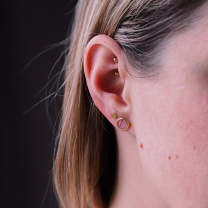 "Garden Love" - Ohrstecker mit echten Blüten, 14k Goldfilled, 8mm