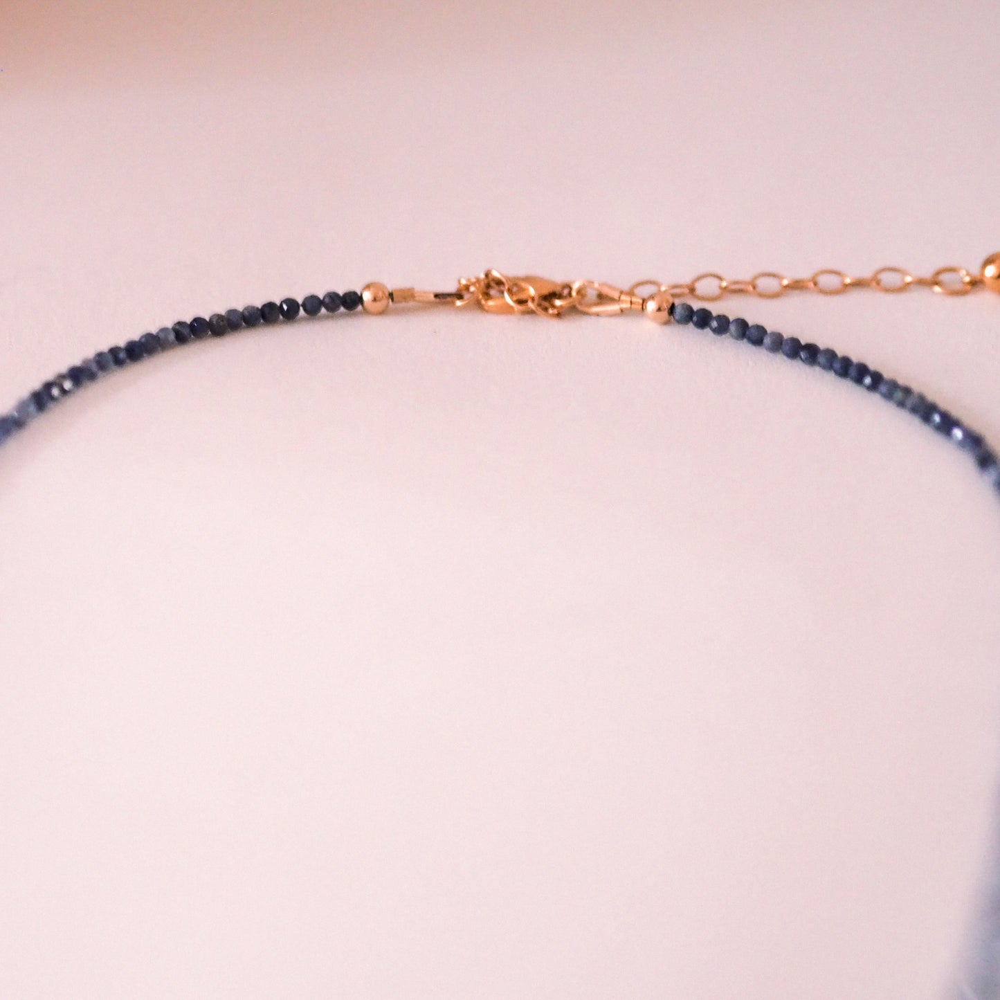 „Aya“ - echte Saphir Halskette, 14k Goldfilled