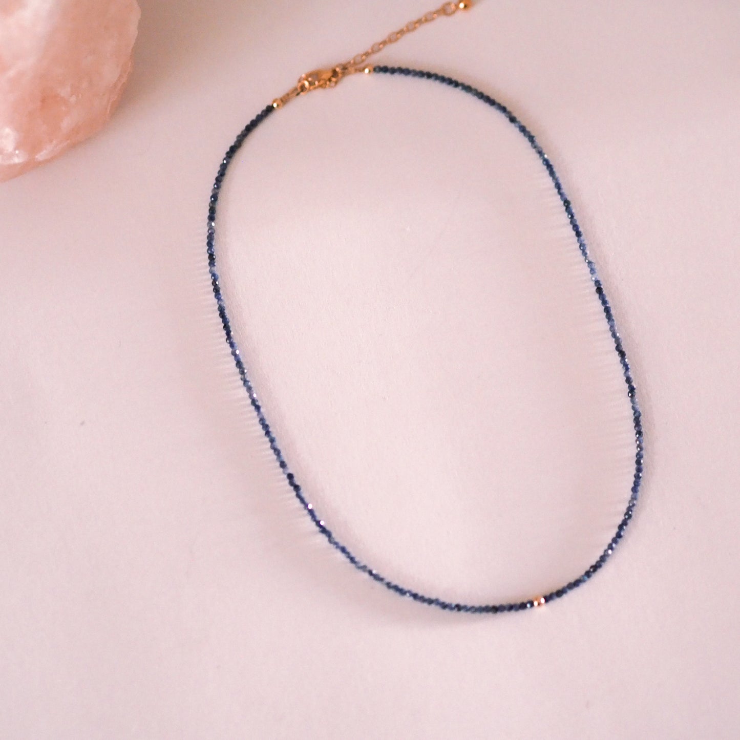 „Aya“ - echte Saphir Halskette, 14k Goldfilled