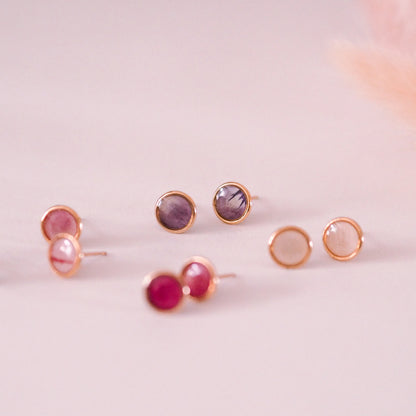 "Garden Love" - Ohrstecker mit echten Blüten, 14k Goldfilled, 8mm