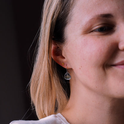 „Lace“ - Ohrringe mit echter Wilde Möhre, Edelstahl