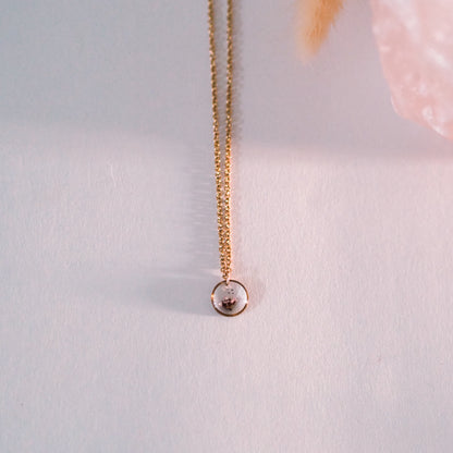 „Aira“ - Halskette mit echter Zwergspiere, Edelstahl