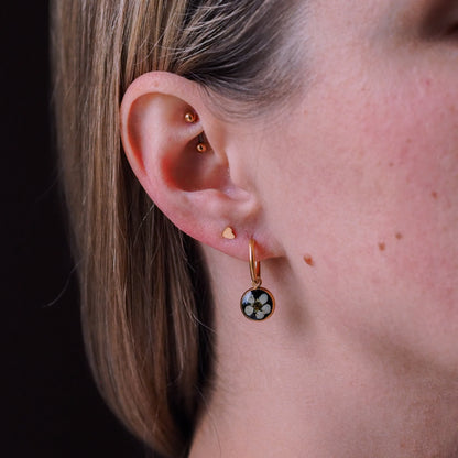 „Whimsy“ - Huggies mit echten Blüten, Edelstahl