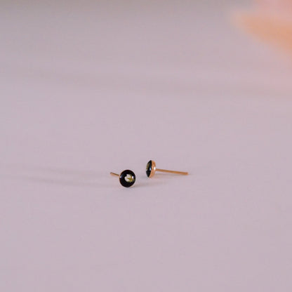 „Forget-Me-Not“ - Ohrstecker mit echten Vergissmeinnicht, 14k Goldfilled, 4mm