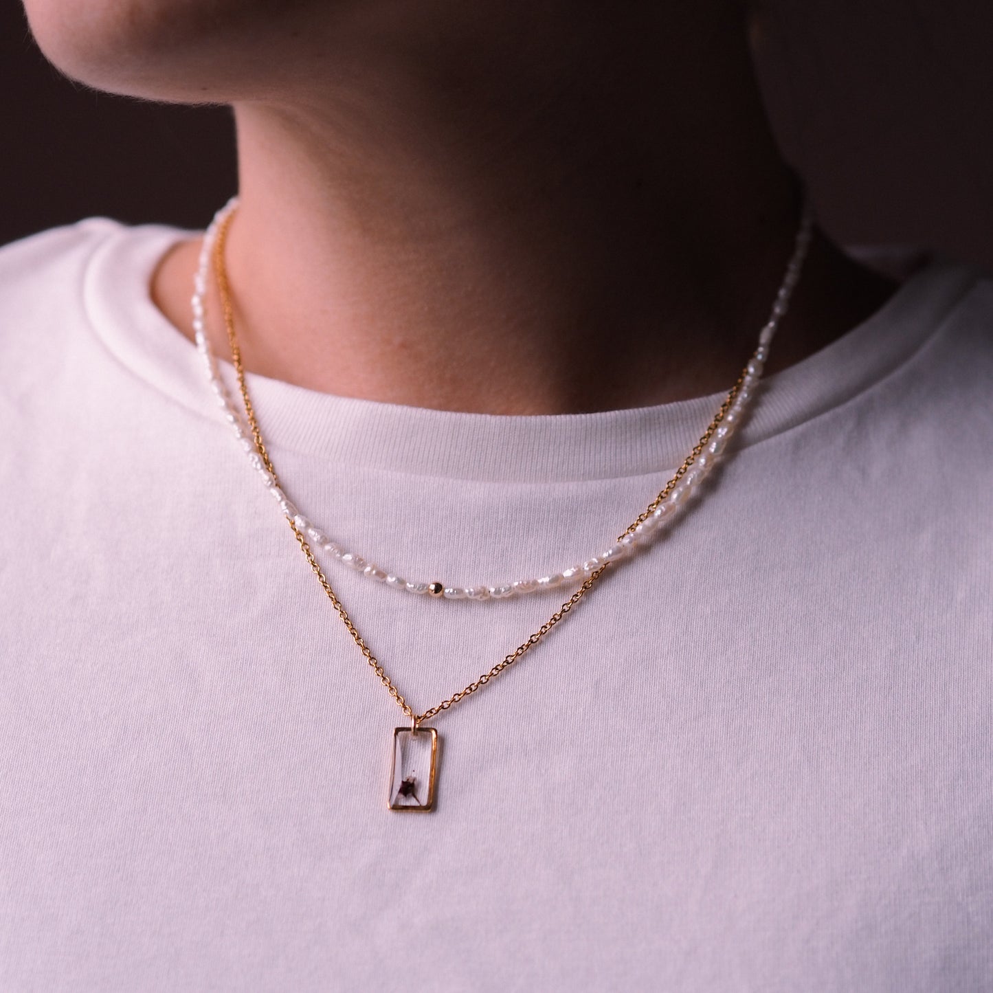 „Lea“ - Süßwasserperlen Halskette, 14k Goldfilled