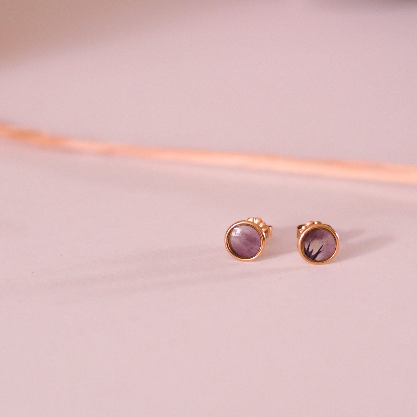 "Garden Love" - Ohrstecker mit echten Blüten, 14k Goldfilled, 8mm