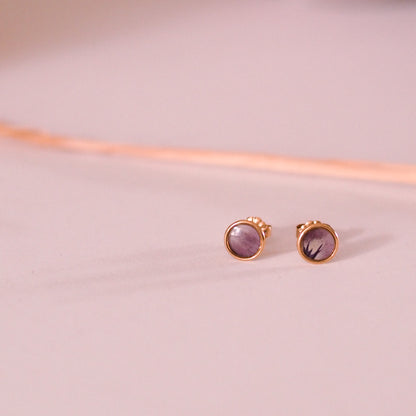 "Garden Love" - Ohrstecker mit echten Blüten, 14k Goldfilled, 8mm