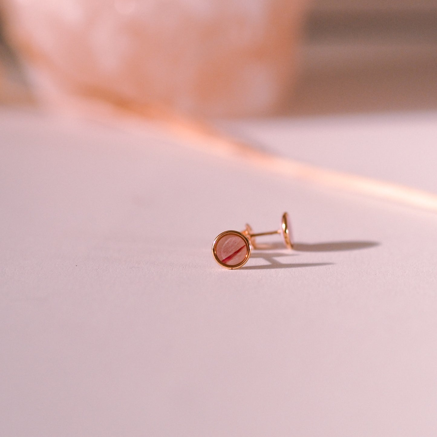 "Garden Love" - Ohrstecker mit echten Blüten, 14k Goldfilled, 8mm