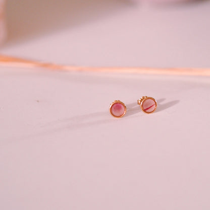 "Garden Love" - Ohrstecker mit echten Blüten, 14k Goldfilled, 8mm