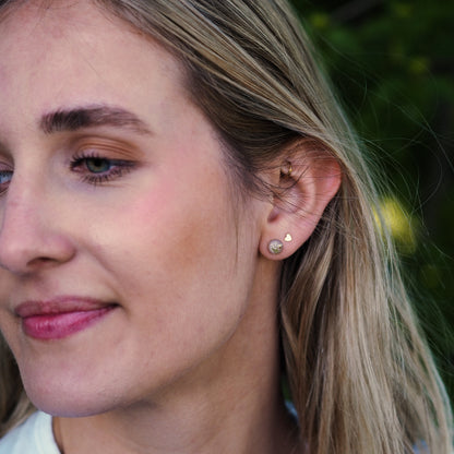 Ohrstecker „Lace“ - echte Wilde Möhre, 14k Goldfilled