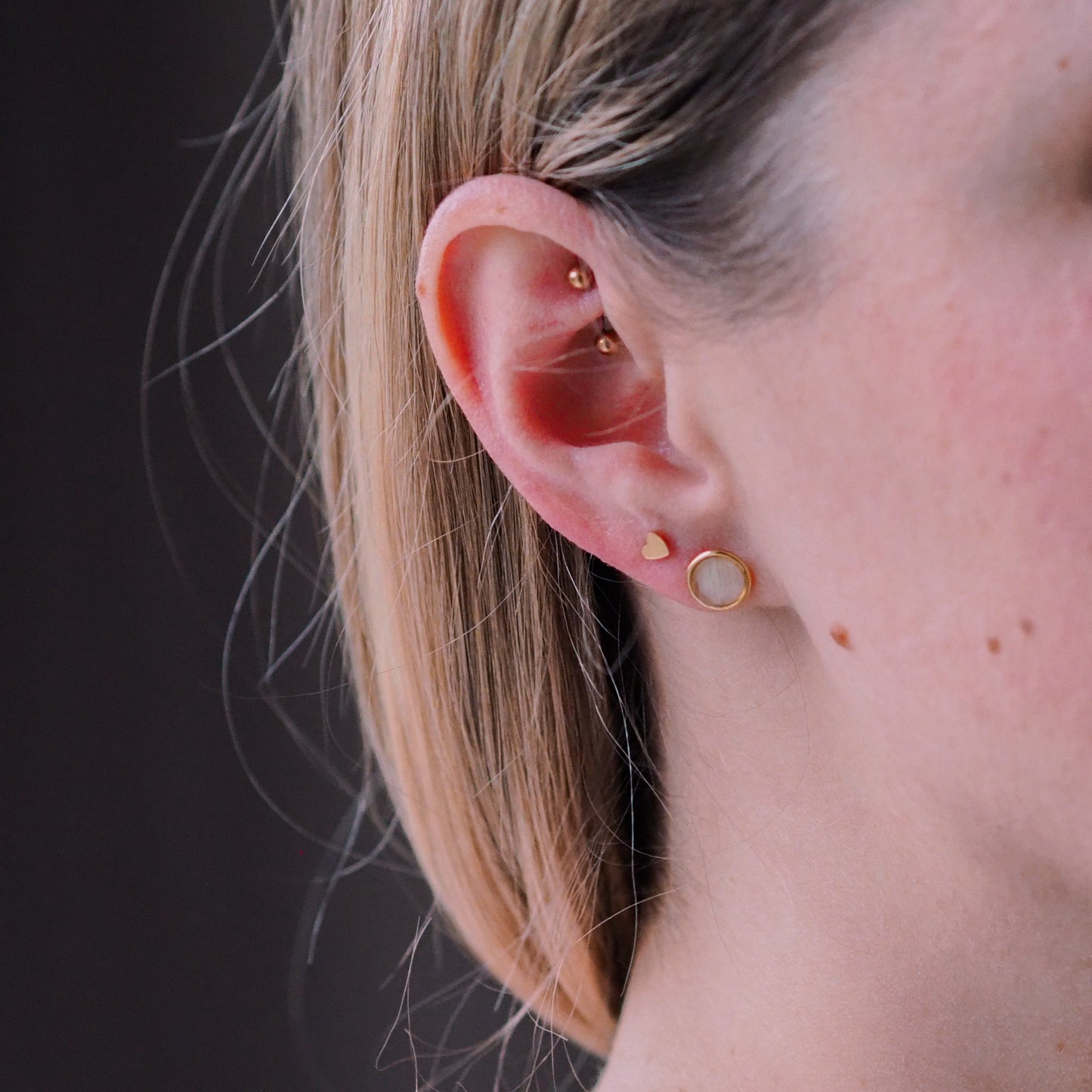 "Garden Love" - Ohrstecker mit echten Blüten, 14k Goldfilled, 8mm