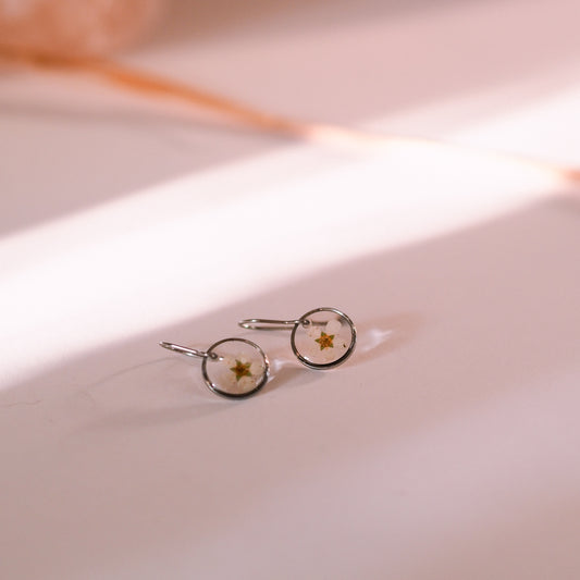 „Faye“ - Ohrringe mit echter Prachtspiere, Edelstahl