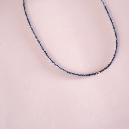 „Aya“ - echte Saphir Halskette, 14k Goldfilled