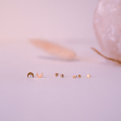 "Mini Studs" - kleine Ohrstecker, 14k Goldfilled