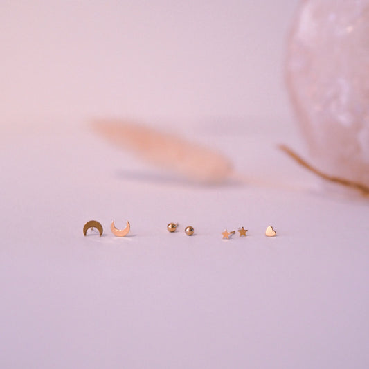 "Mini Studs" - kleine Ohrstecker, 14k Goldfilled
