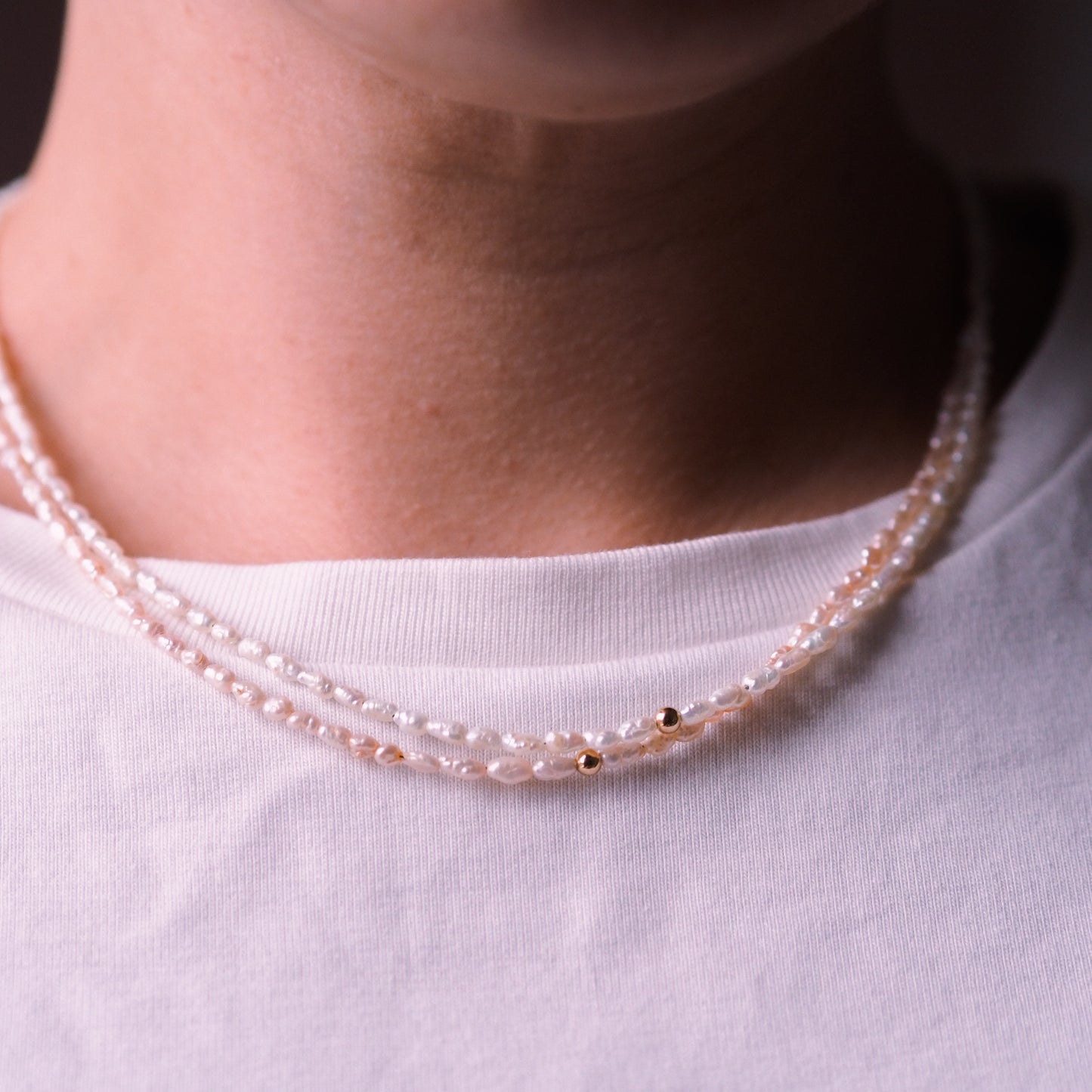 „Lea“ - Süßwasserperlen Halskette, 14k Goldfilled