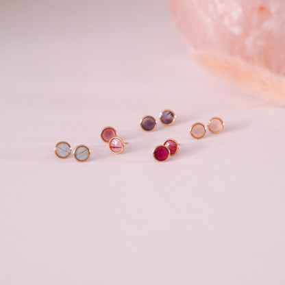 "Garden Love" - Ohrstecker mit echten Blüten, 14k Goldfilled, 8mm