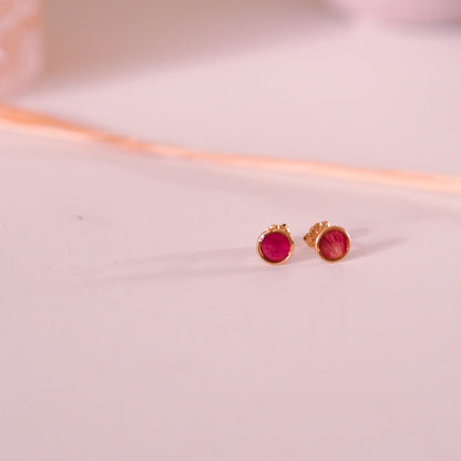 "Garden Love" - Ohrstecker mit echten Blüten, 14k Goldfilled, 8mm