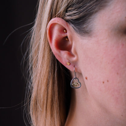 „Lace“ - Ohrringe mit echter Wilde Möhre, Edelstahl