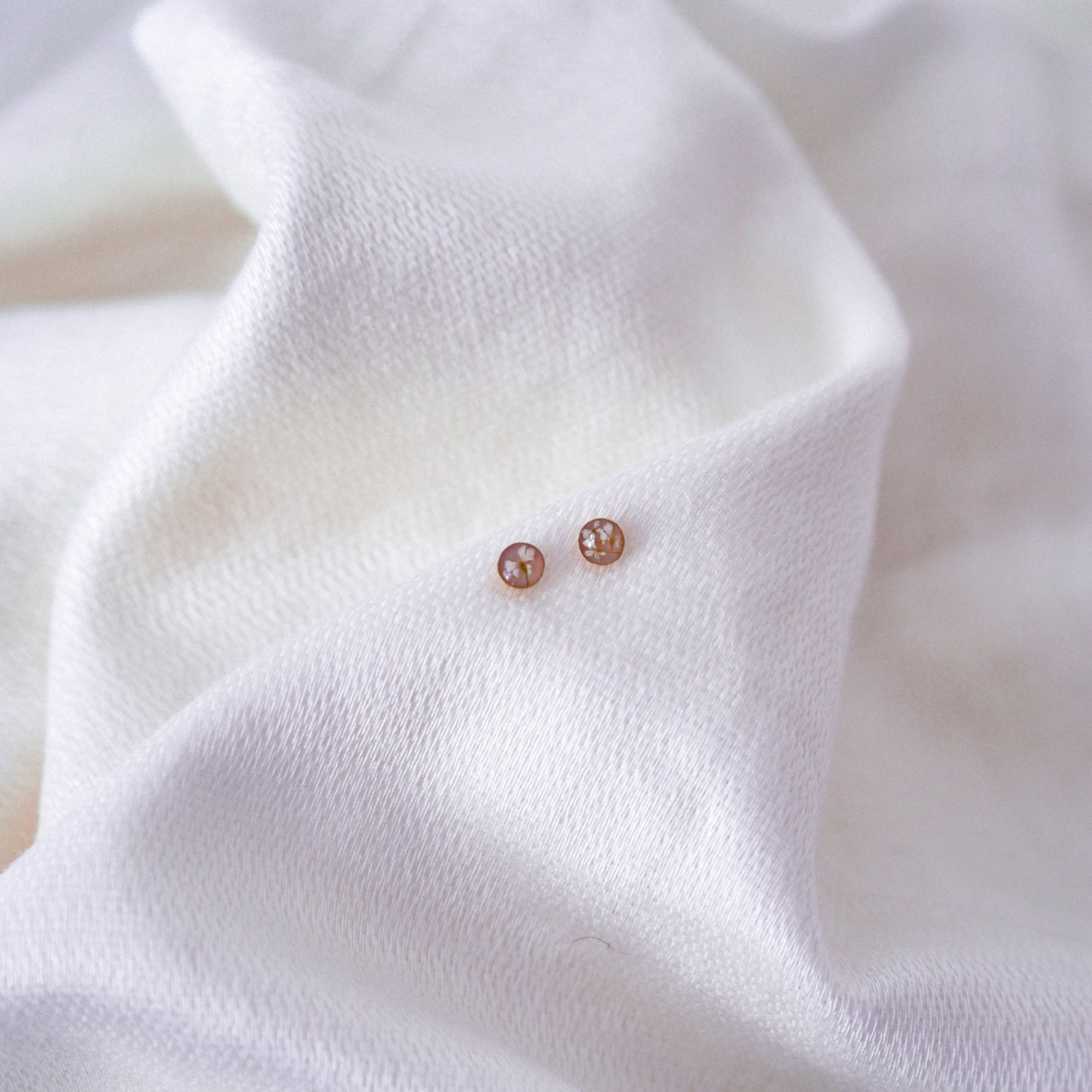 Ohrstecker „Lace“ - echte Wilde Möhre, 14k Goldfilled