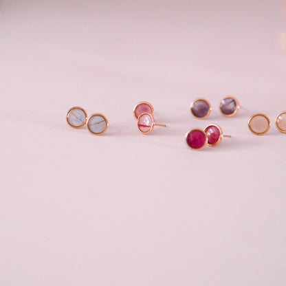 "Garden Love" - Ohrstecker mit echten Blüten, 14k Goldfilled, 8mm