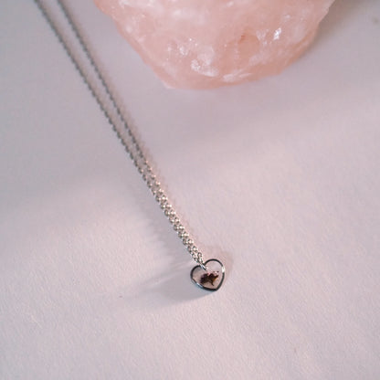 „Aira“ - Halskette mit echter Zwergspiere, Edelstahl