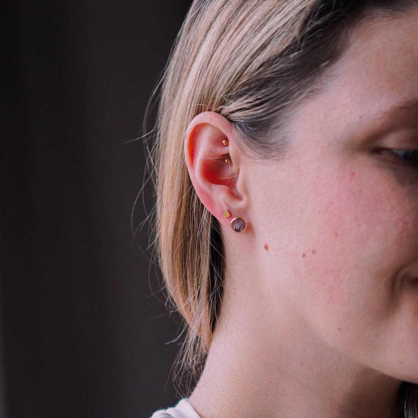 "Garden Love" - Ohrstecker mit echten Blüten, 14k Goldfilled, 8mm