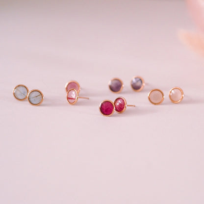 "Garden Love" - Ohrstecker mit echten Blüten, 14k Goldfilled, 8mm