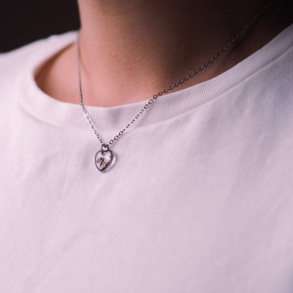 „Aira“ - Halskette mit echter Zwergspiere, Edelstahl