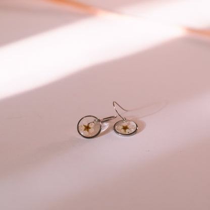 „Faye“ - Ohrringe mit echter Prachtspiere, Edelstahl