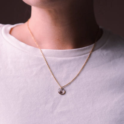 „Aira“ - Halskette mit echter Zwergspiere, Edelstahl