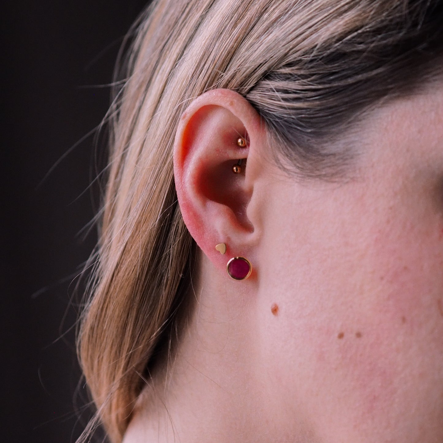 "Garden Love" - Ohrstecker mit echten Blüten, 14k Goldfilled, 8mm