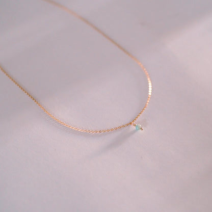 "Mare" - zarte Halskette mit Larimar Anhänger, 14k Goldfilled