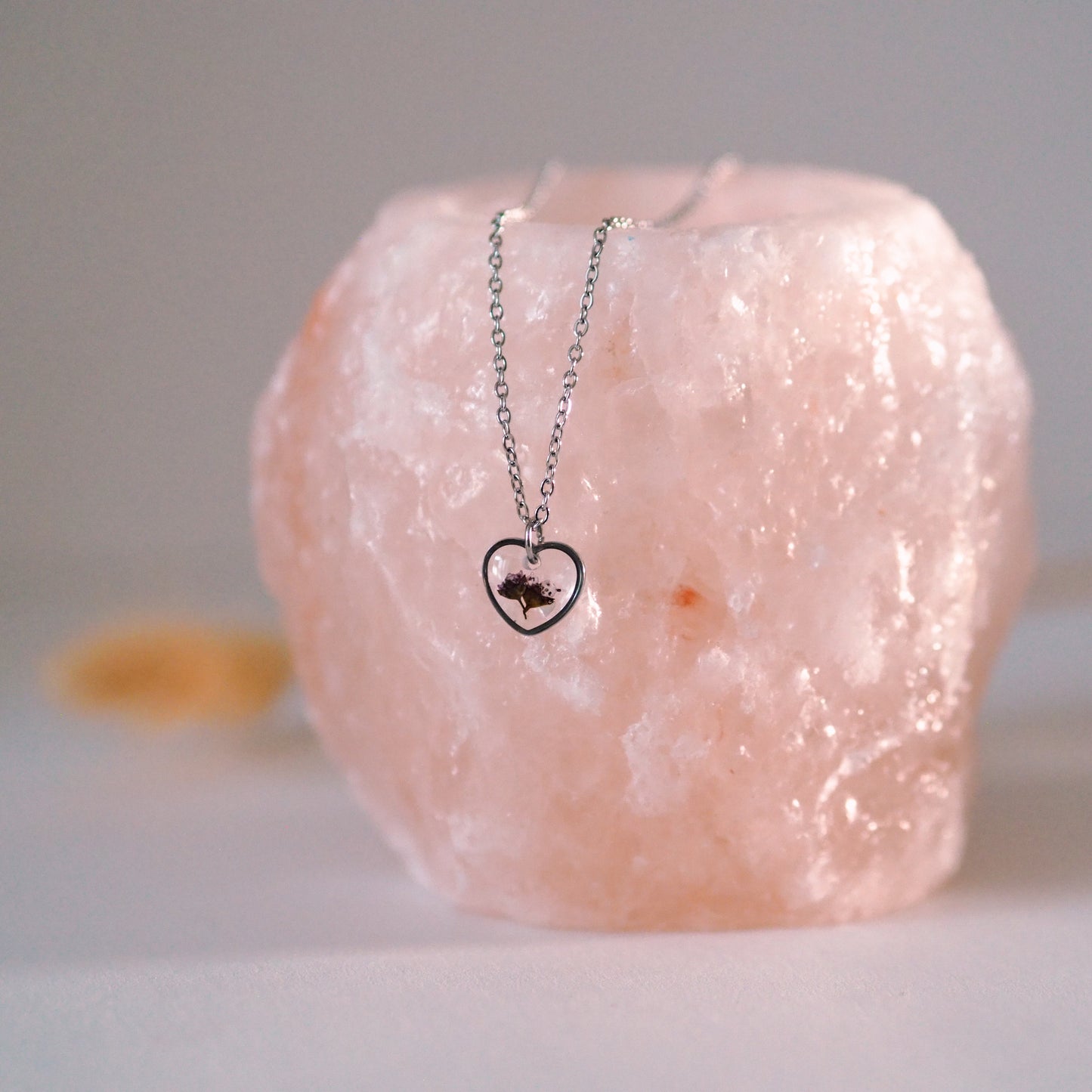 „Aira“ - Halskette mit echter Zwergspiere, Edelstahl