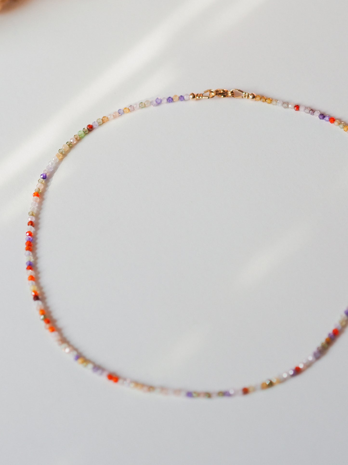 „Zoe“ - bunte Zirkonia Halskette, 14k Goldfilled