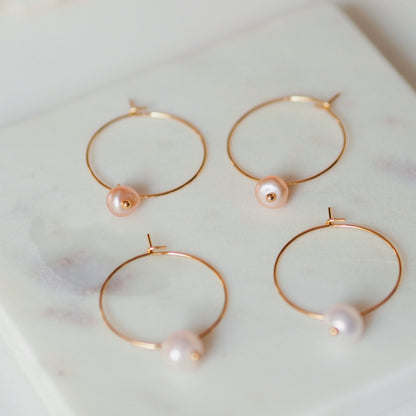 Pia Creolen gold rosefarben